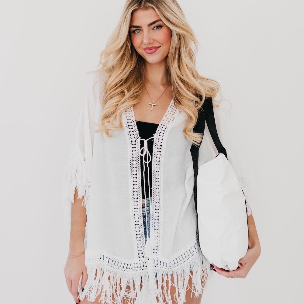Ocean City Cover Up in the color white